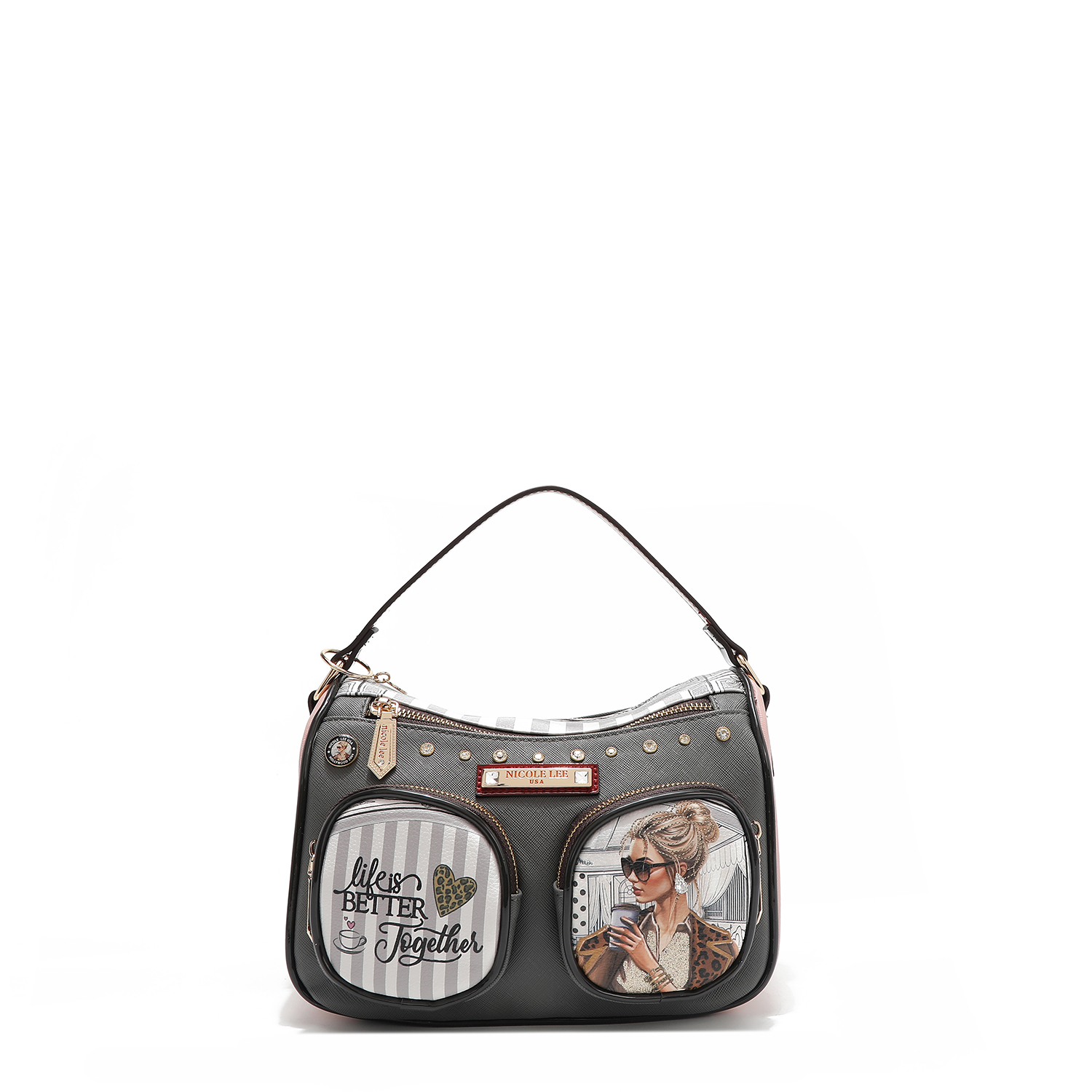 Bolsa Tipo Mensajera Nicole Lee Print Ladies Night Fw24