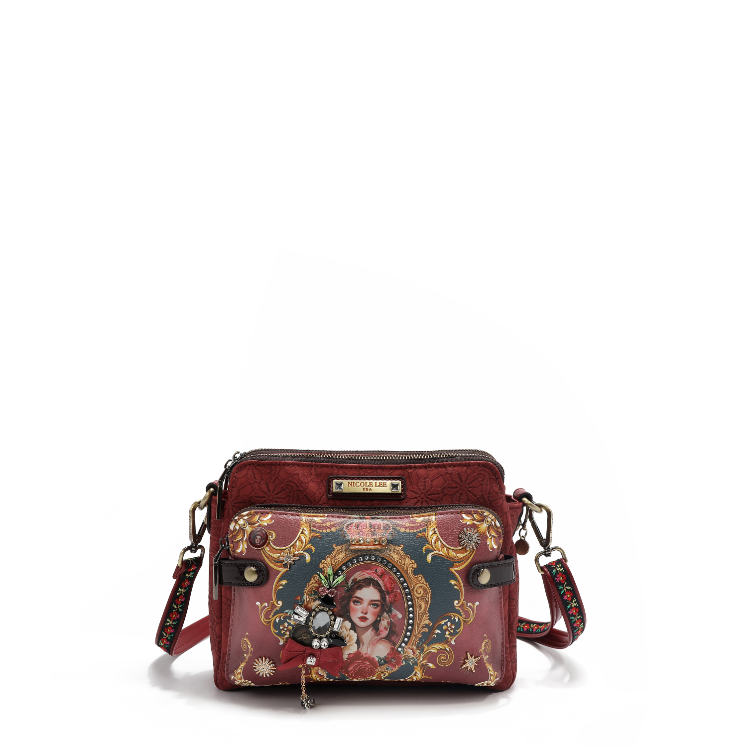 Foto 5 | Bolsa Mensajera Nicole Lee Estampado The Queen