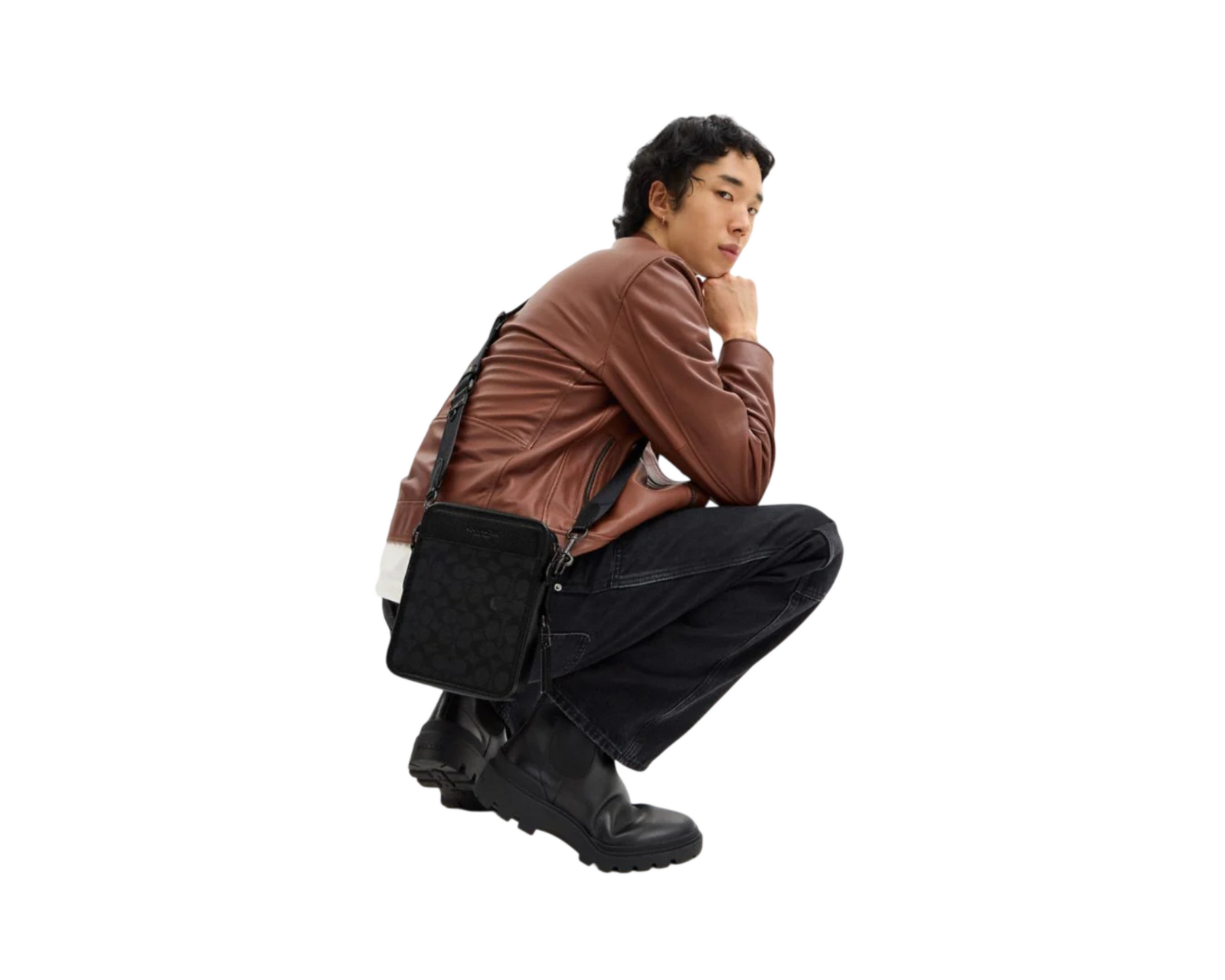 Foto 5 pulgar | Bandolera Coach Sullivan Crossbody Signature Canvas Charcoal Cw388 Negra