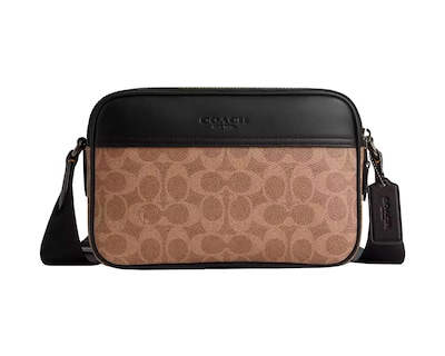 Foto 1 | Bandolera Coach Graham Signature Canvas Cv921 Café