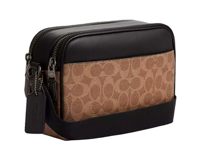 Foto 2 | Bandolera Coach Graham Signature Canvas Cv921 Café