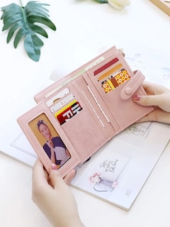 Foto 3 | Cartera Porta Tarjetas Plegable para Mujer