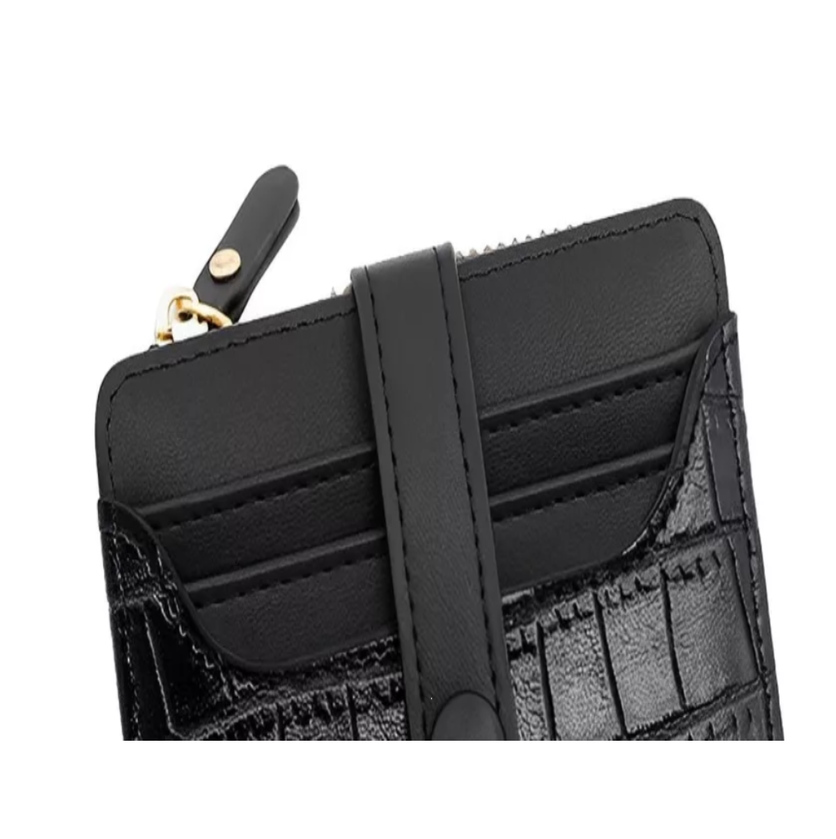 Foto 3 pulgar | Cartera de Mujer Billetera Tarjetero Negra