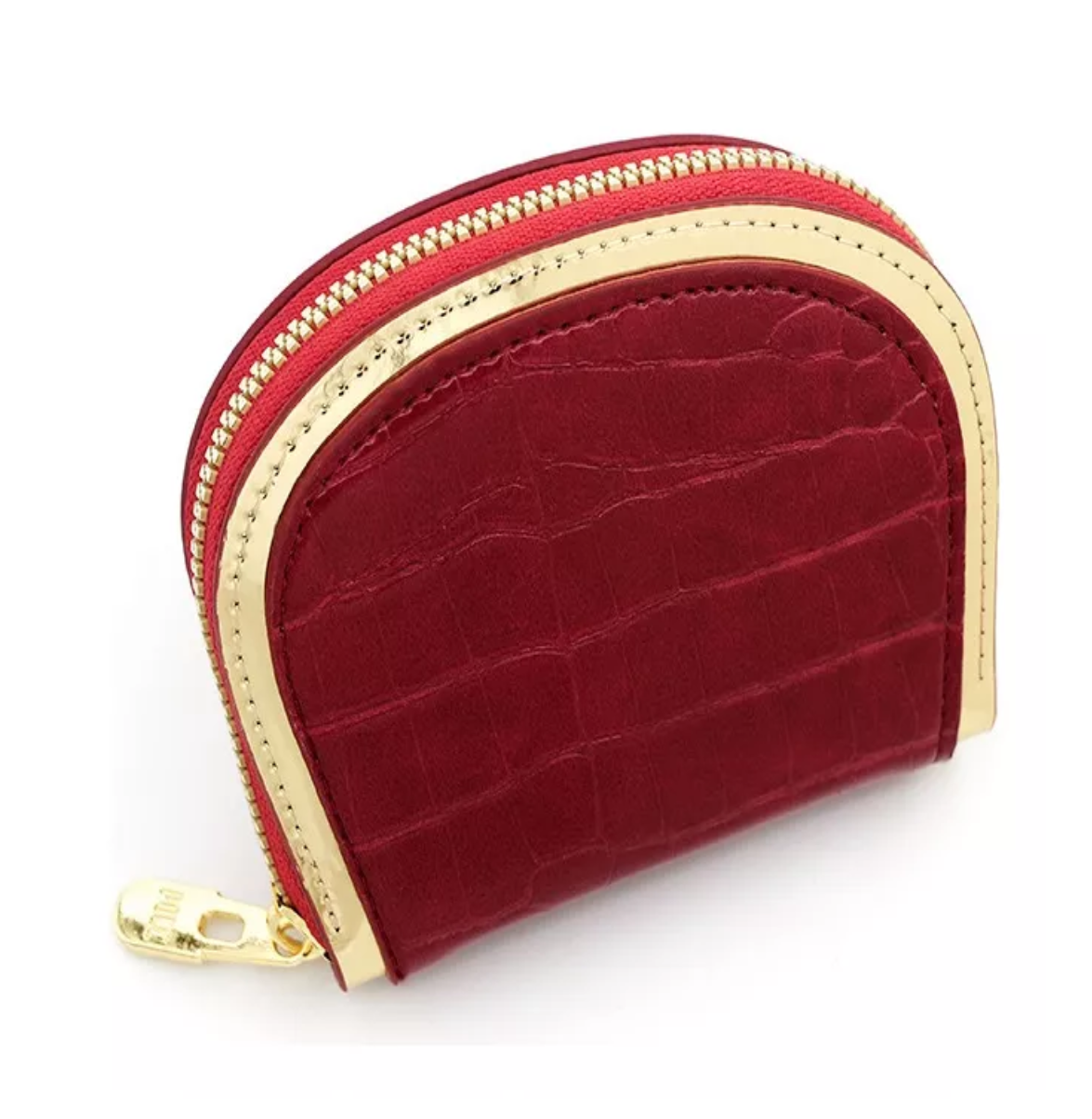 Foto 1 | Cartera de Dama con Cremallera Roja