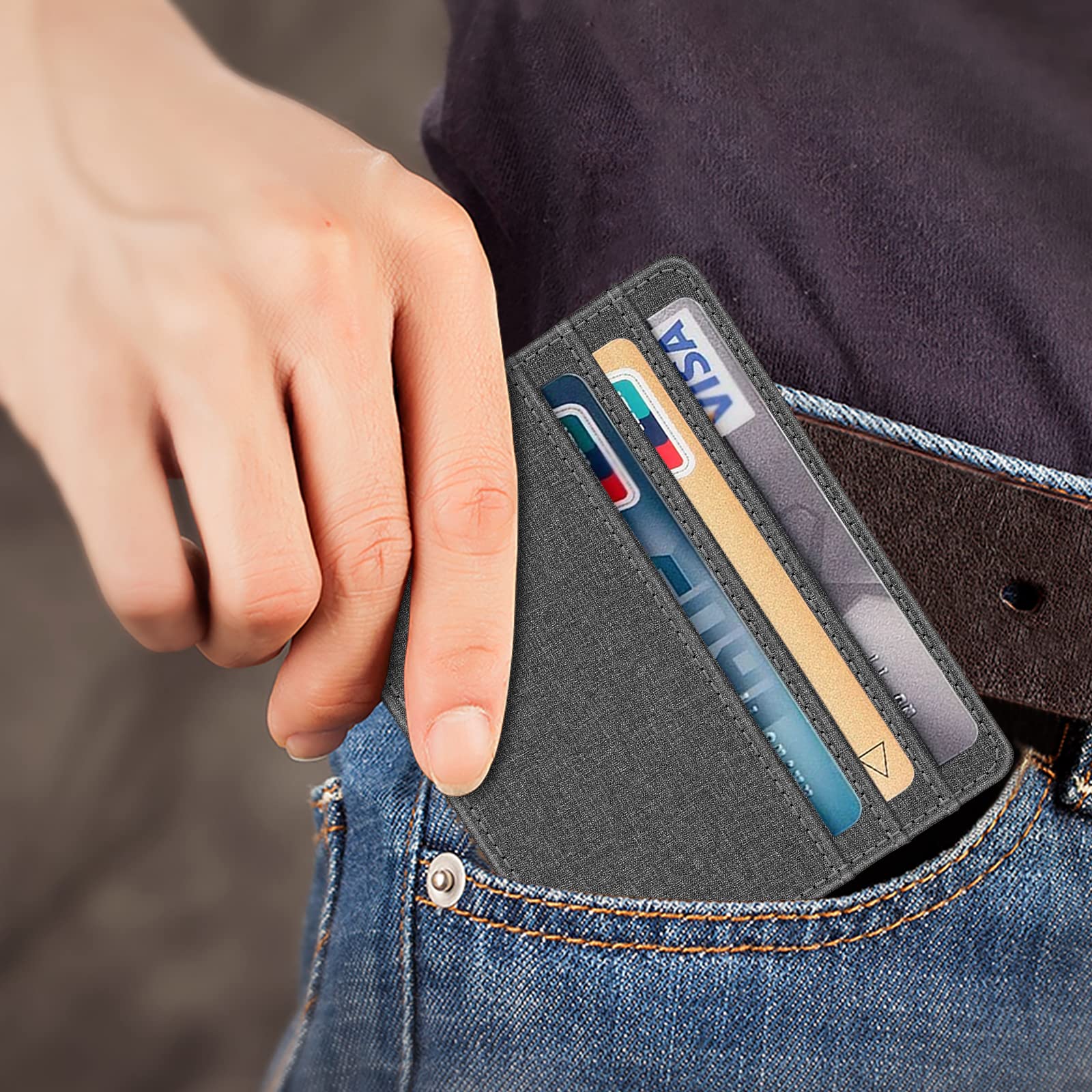 Foto 5 pulgar | Tarjetero Fintie Slim Minimalista con Bloqueo RFID - Venta Internacional