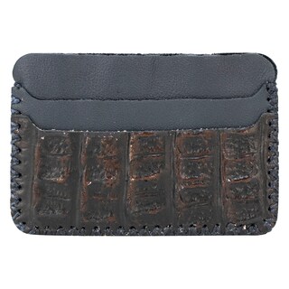 Foto 1 | Tarjetero Unisex Marino Piel Drilo Café Piel Latino Nueva Imagen