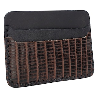 Foto 2 | Tarjetero Unisex Negro Piel Armadillo Café Piel Latino Nueva Imagen