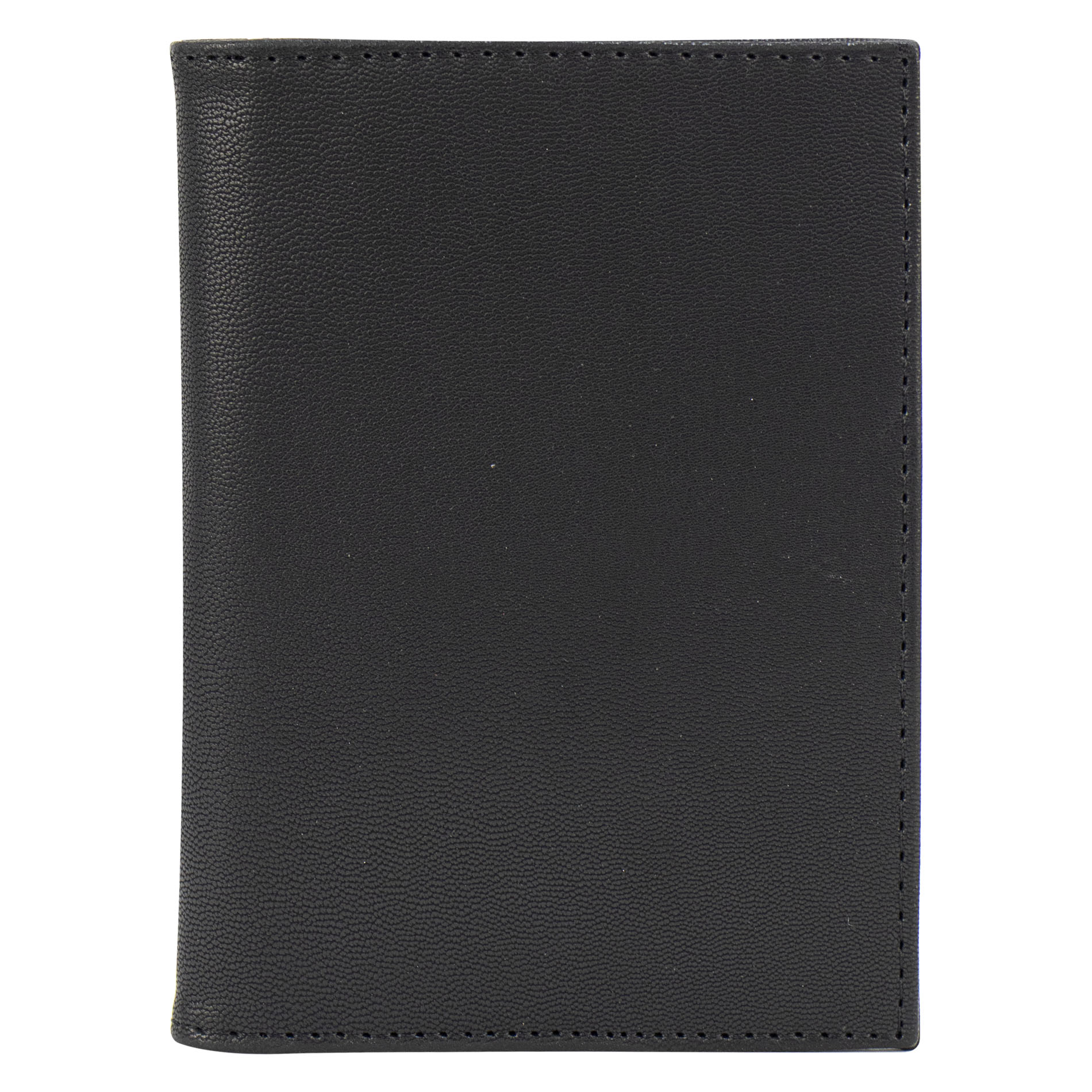 Porta Pasaporte Unisex Negro Cabra Sintetico Lyon Nueva Imagen