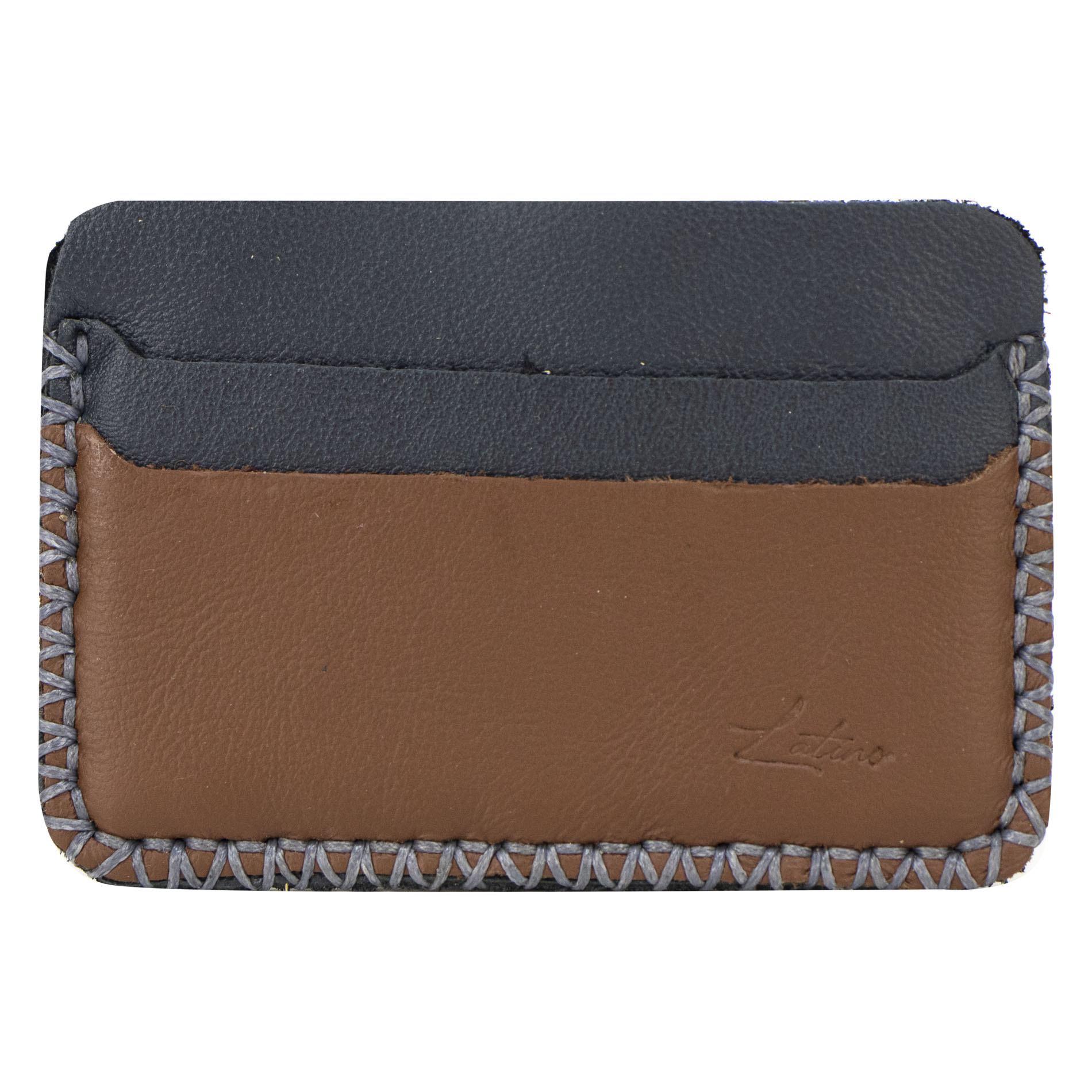 Tarjetero Unisex Marino Piel Chedron Piel Latino Nueva Imagen