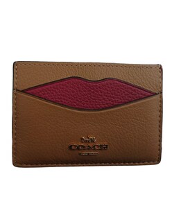 Foto 1 | Tarjetero Lip Card Case Coach Color Café
