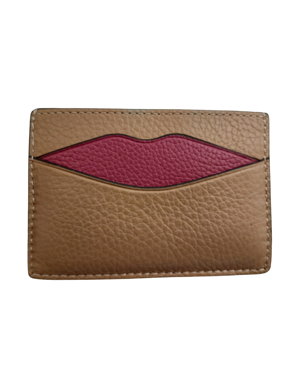 Foto 2 | Tarjetero Lip Card Case Coach Color Café