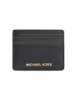 Foto 1 | Tarjetero Michael Kors Jet Set Travel En Piel Granulada Color Negro