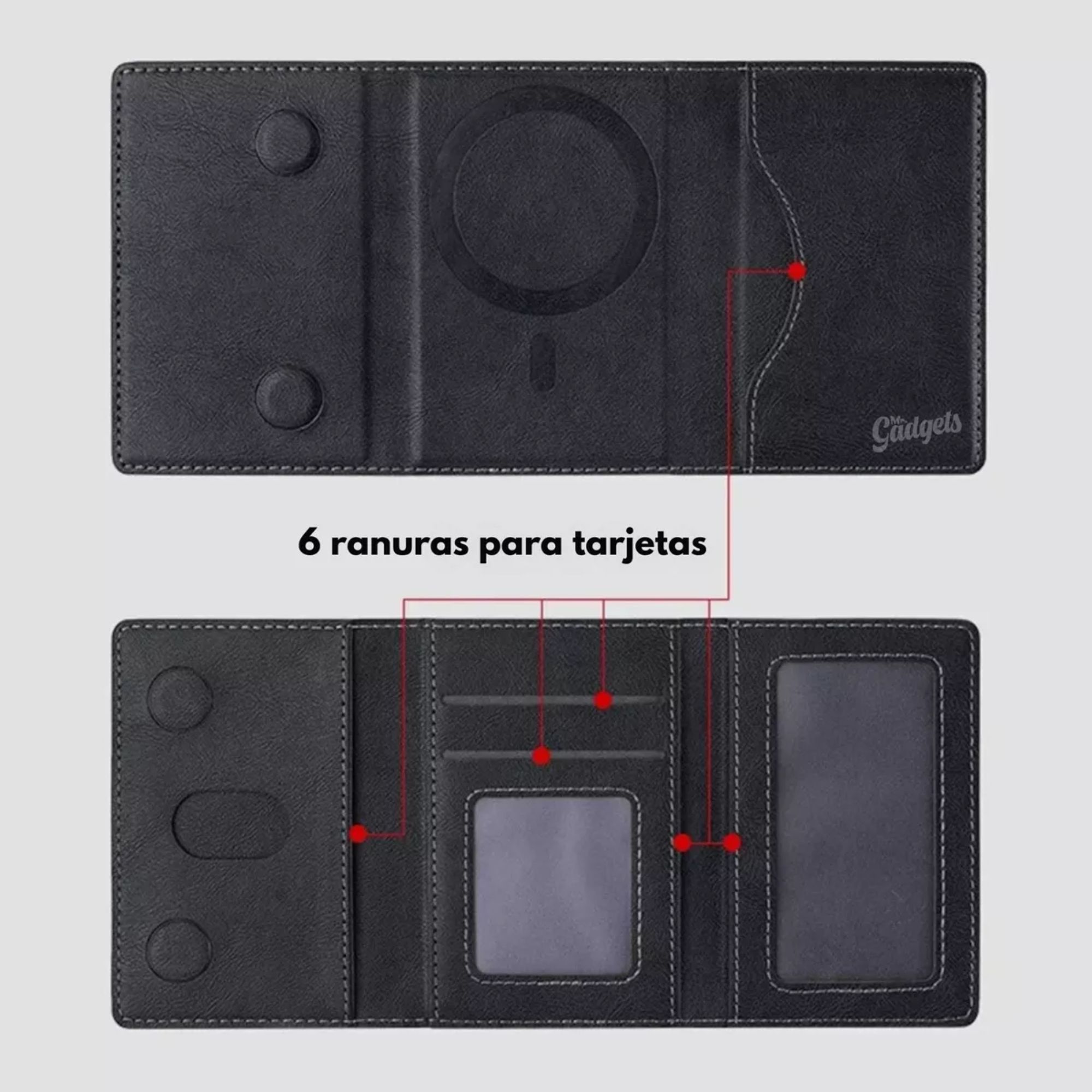 Foto 9 pulgar | Cartera Wallet Pro Premium Billetera Para Iphone Magsafe