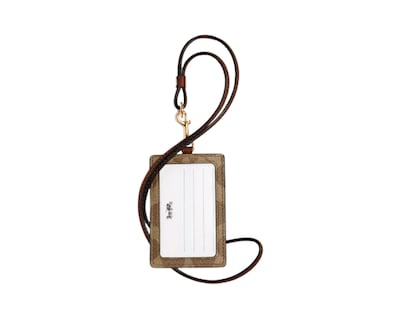 Foto 2 | Tarjetero Coach Id Lanyard Signature Canvas 63274 Color Café