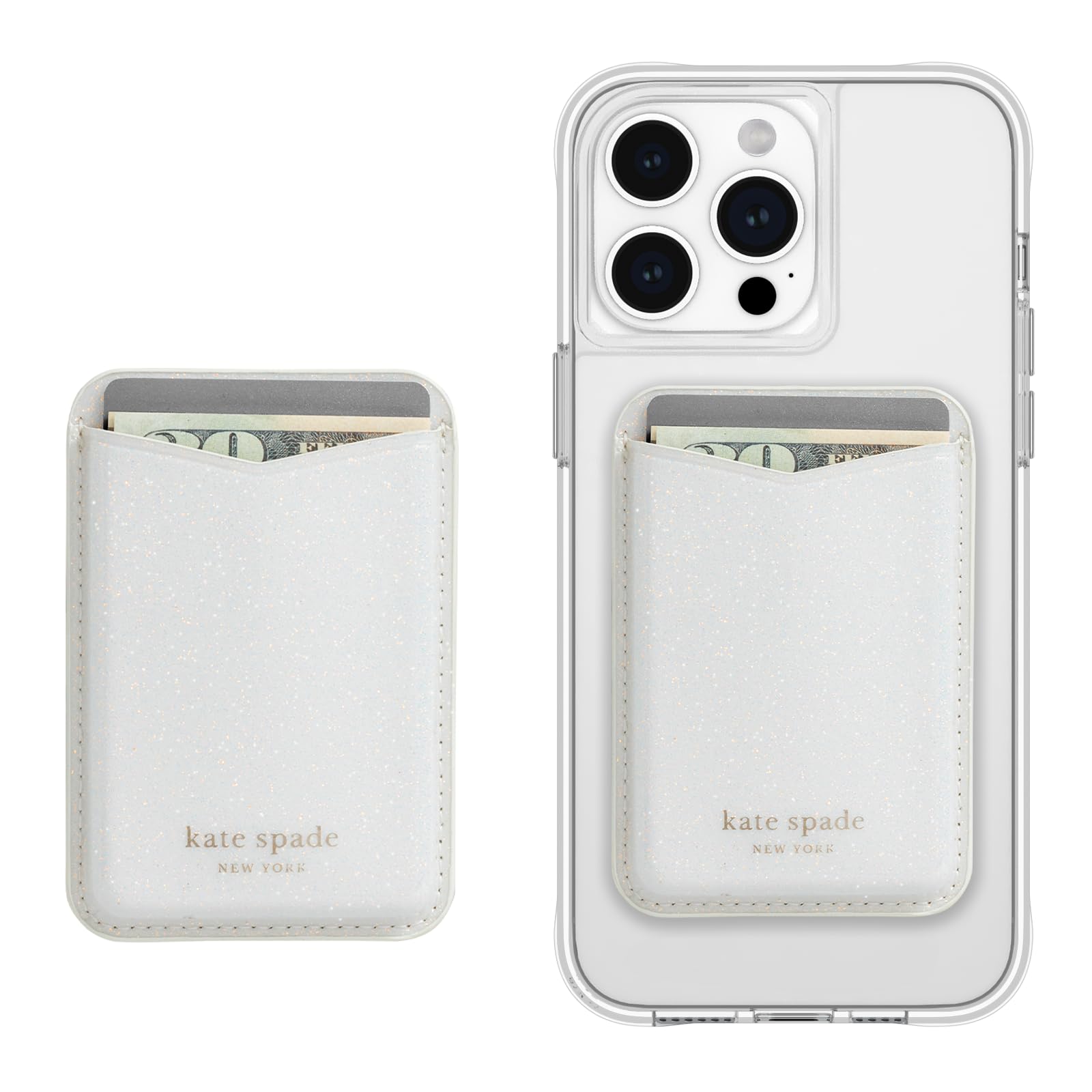 Tarjetera/cartera Magnética Kate Spade New York White - Venta Internacional.