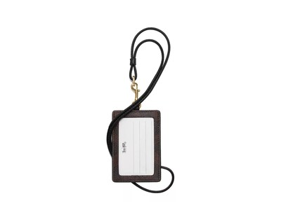 Foto 3 | Tarjetero Coach Id Lanyard Signature Canvas 63274 Color Café