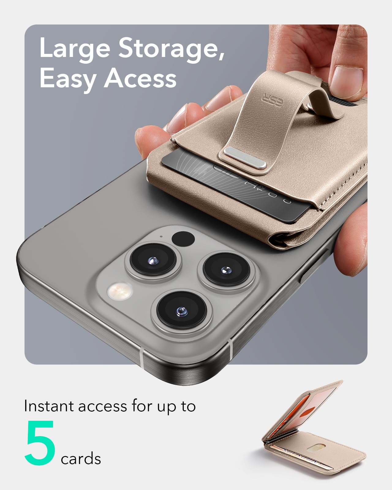 Foto 6 pulgar | Tarjetero Magsafe Wallet Esr Upgrade 5 Para Iphone - Venta Internacional.