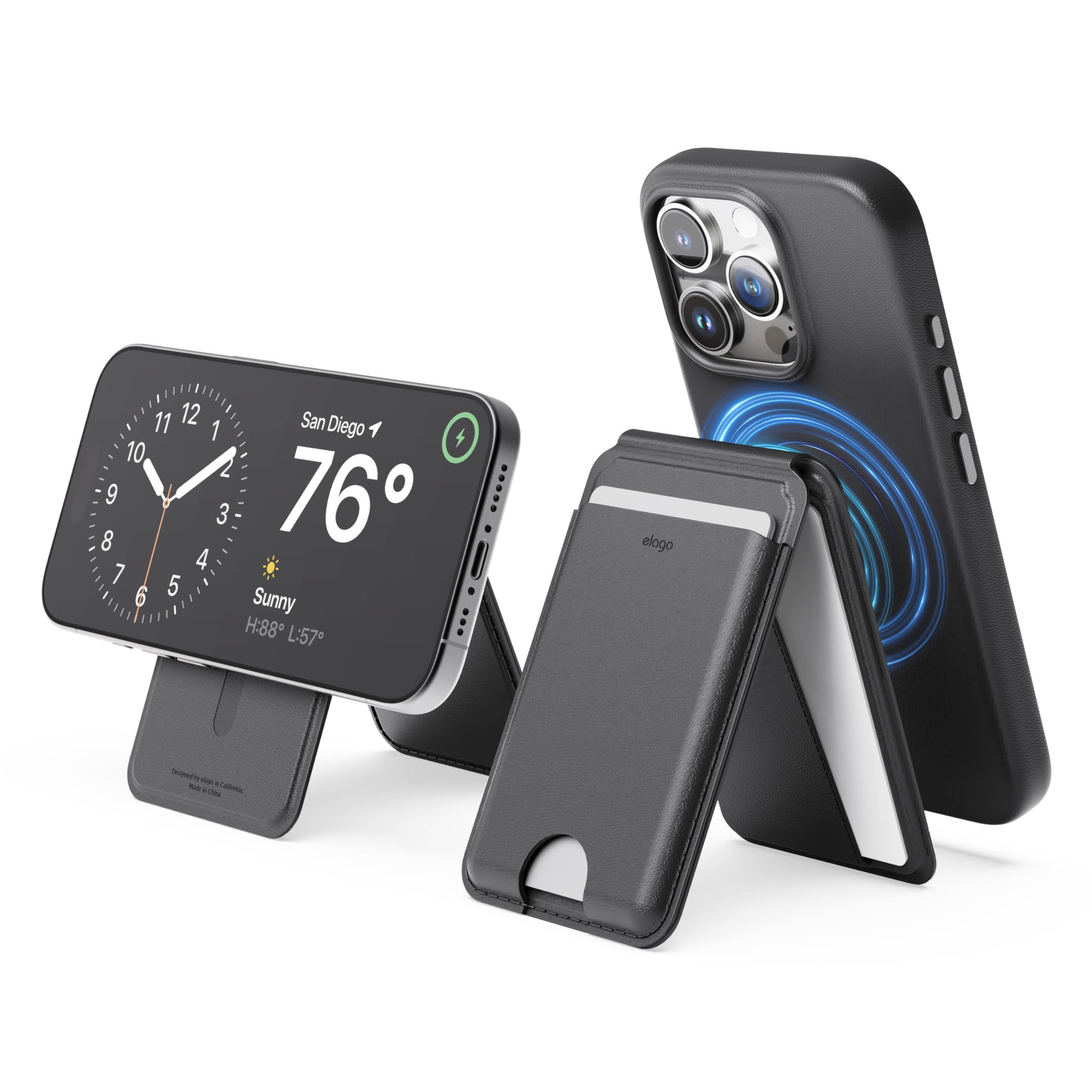 Foto 2 pulgar | Soporte Magnético Elago De Piel Vegana Para Iphone - Venta Internacional.
