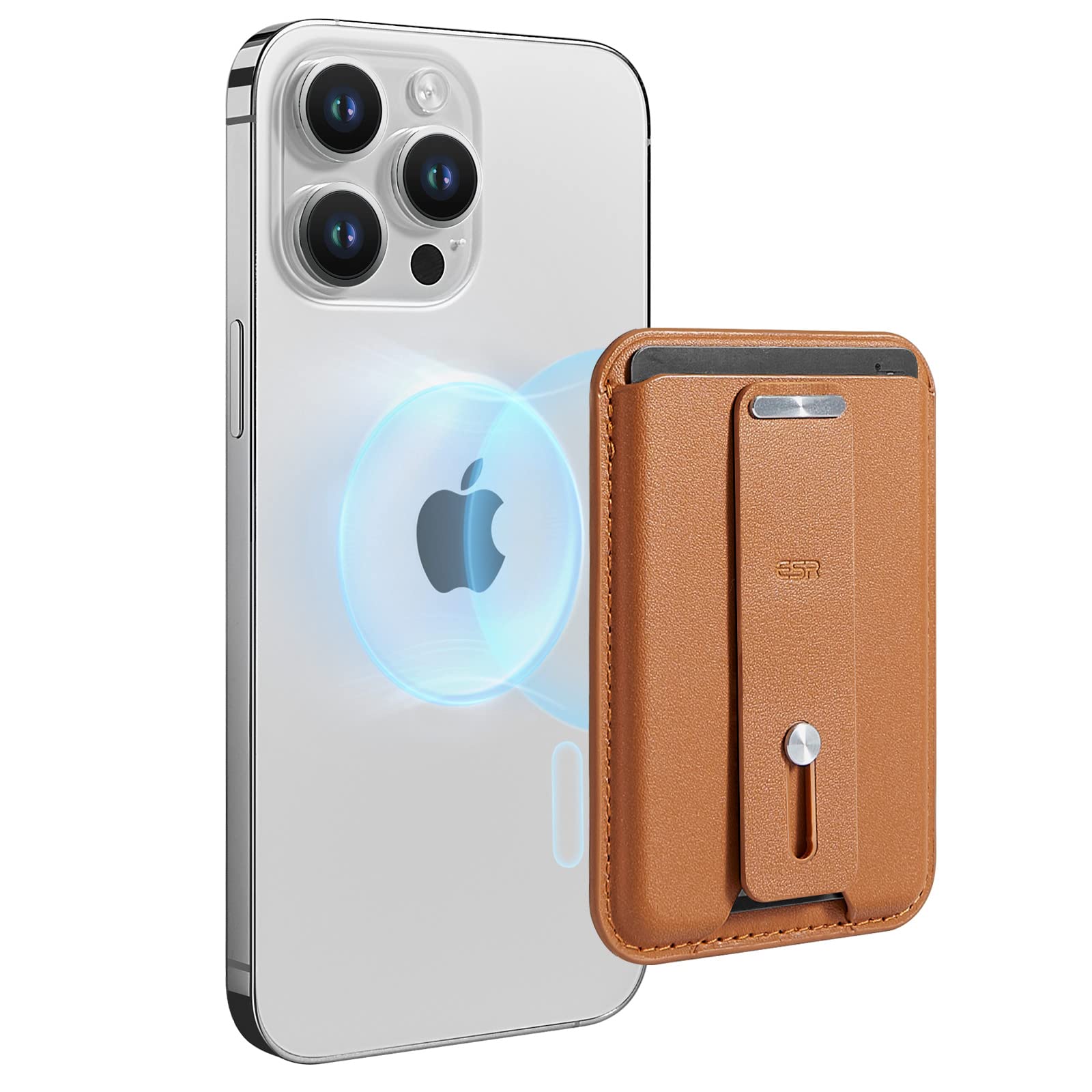 Foto 2 pulgar | Cartera Magnética Esr Compatible Con Magsafe Iphone Brown - Venta Internacional.