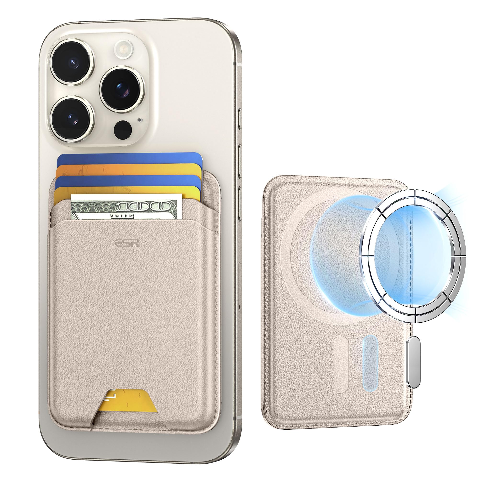 Cartera Magnética Esr Para Iphone Magsafe Wallet De Piel Vegana - Venta Internacional.