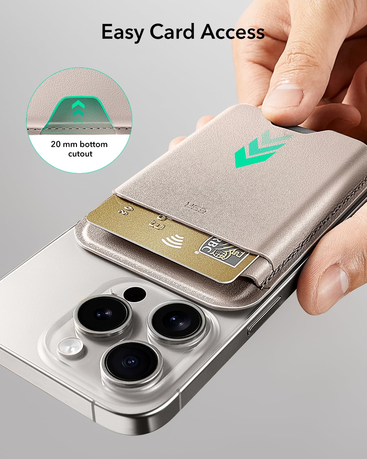 Foto 5 pulgar | Cartera Magnética Esr Para Iphone Magsafe Wallet De Piel Vegana - Venta Internacional.