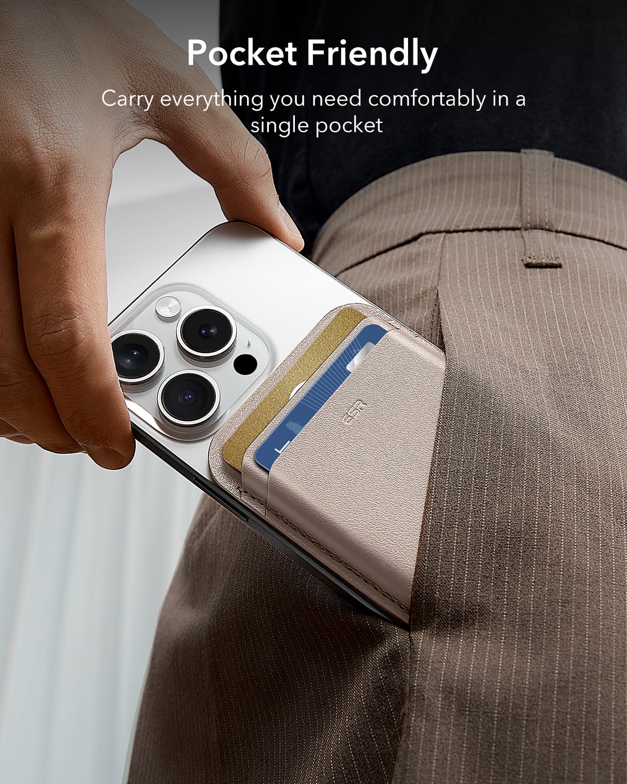 Foto 7 pulgar | Cartera Magnética Esr Para Iphone Magsafe Wallet De Piel Vegana - Venta Internacional.