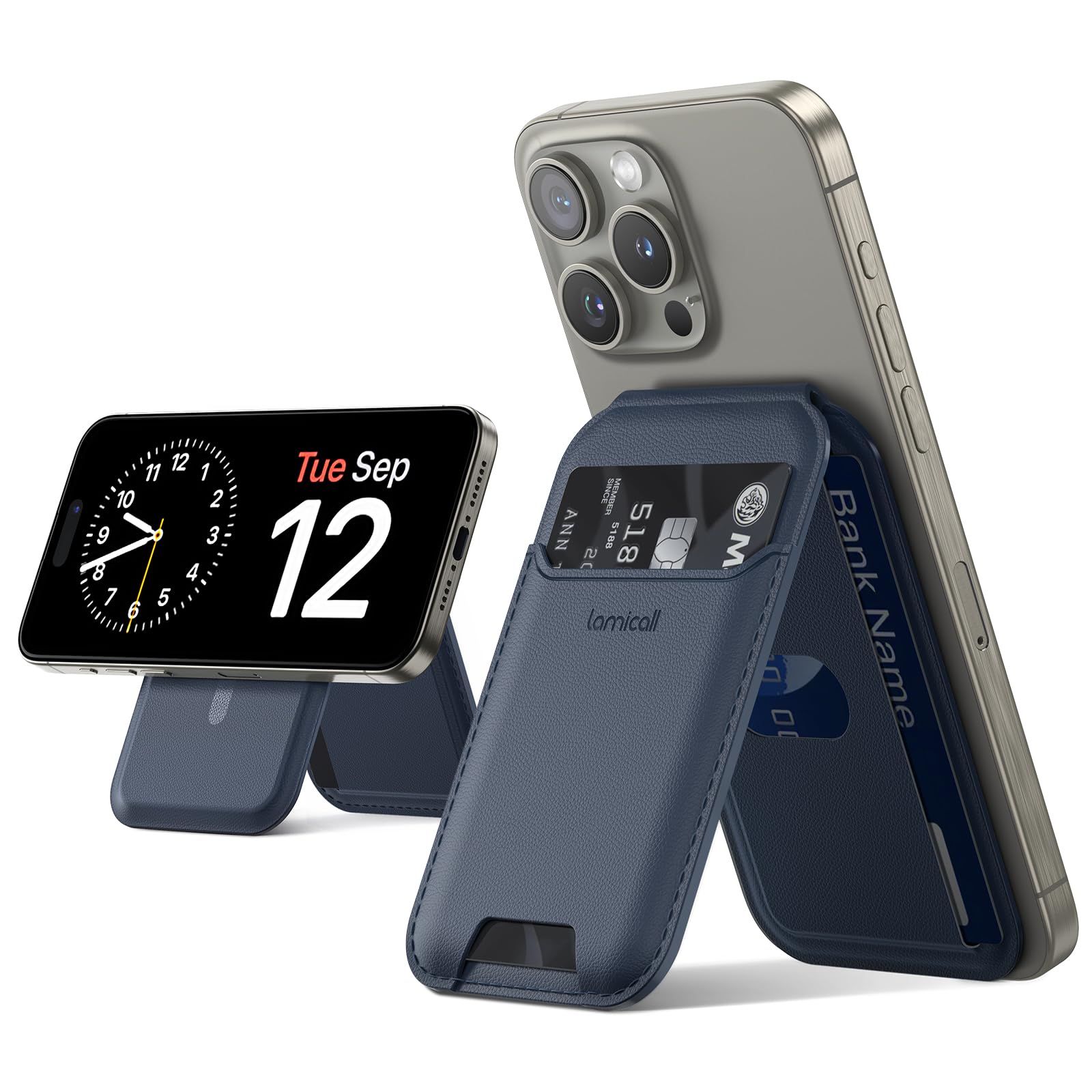 Soporte Magnético Tipo Cartera Lamicall Mejorado Para Iphone Con Tarjetas - Venta Internacional.