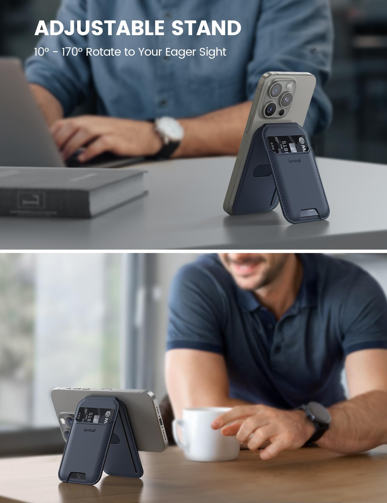 Foto 5 pulgar | Soporte Magnético Tipo Cartera Lamicall Mejorado Para Iphone Con Tarjetas - Venta Internacional.