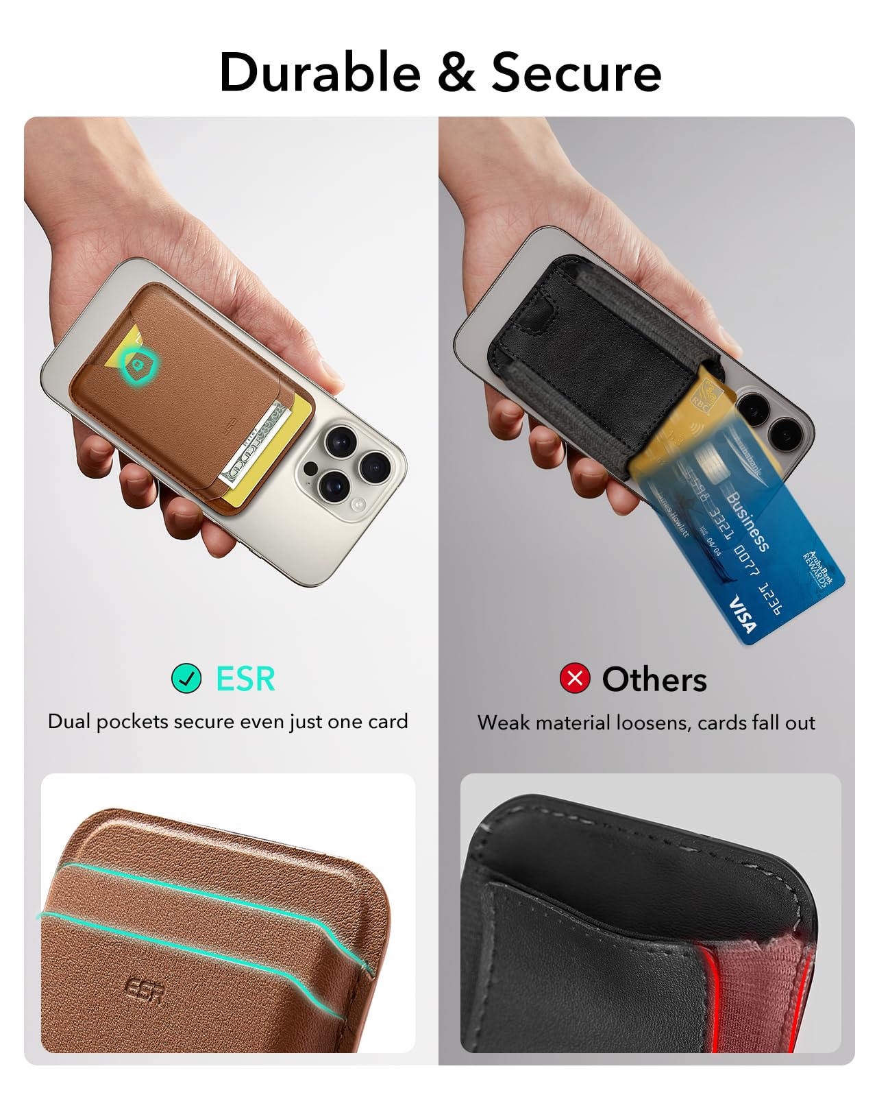 Foto 6 pulgar | Cartera Magnética Esr Para Iphone Magsafe Wallet Con 5 Tarjetas - Venta Internacional.