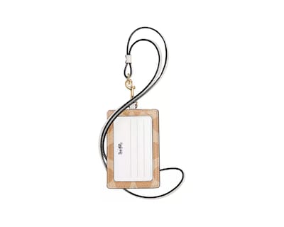 Foto 2 | Tarjetero Coach Id Lanyard Signature Canvas 63274 Color Beige
