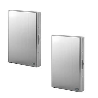 Foto 1 | 2pz Tarjeteros De Metal Acero Inoxidable Eo Safe Imports Esi-19386 Plata