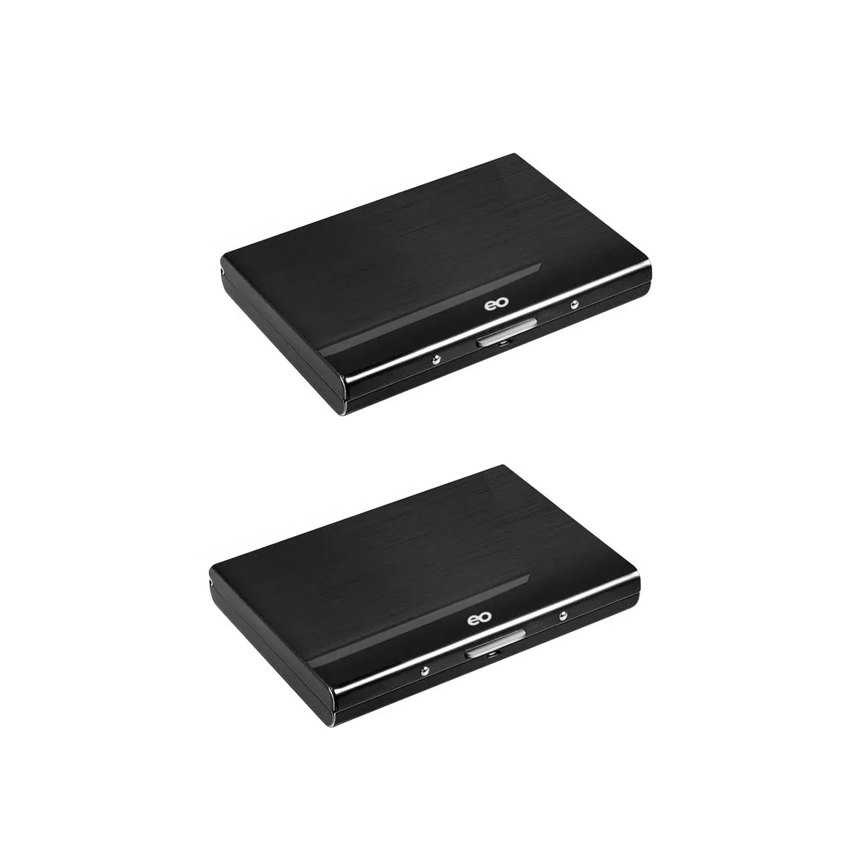 2pz Tarjetero Metal Acero Inoxidable Eo Safe Imports Esi-19385 Negro