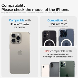 Foto 2 | Tarjetero Magnético Spigen Magfit Para Iphone Con 3 Tarjetas - Venta Internacional.
