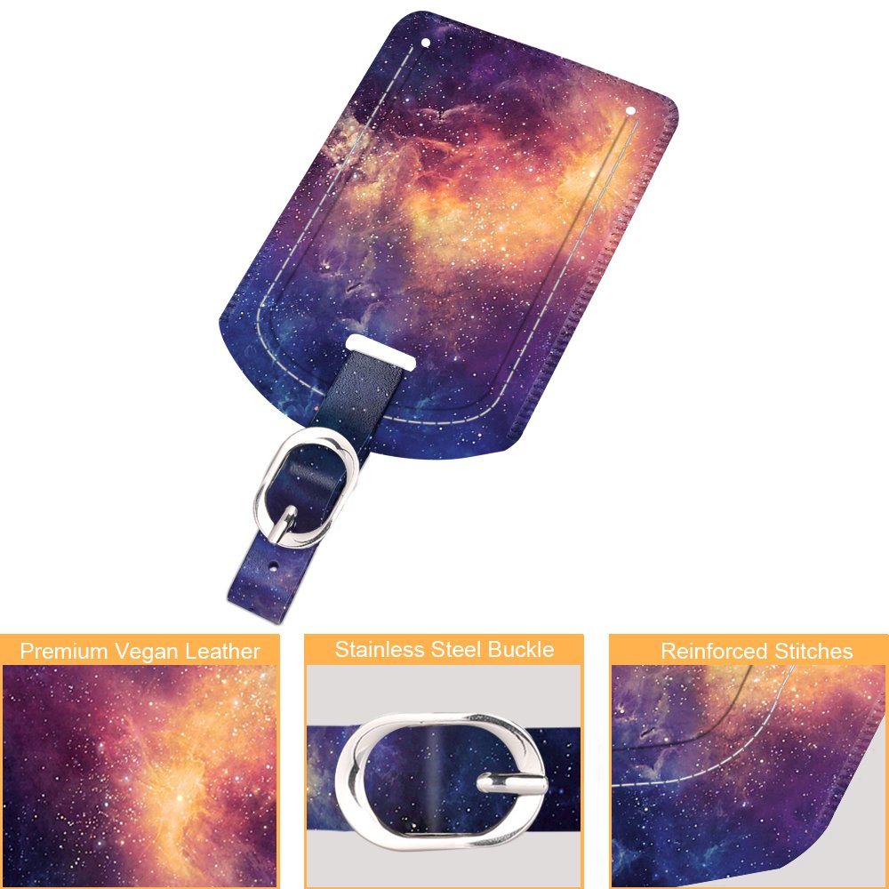Foto 3 pulgar | Etiquetas De Equipaje Fintie Leather Con Nombre E Identificación Con Funda De Privacidad - Venta Internacional.