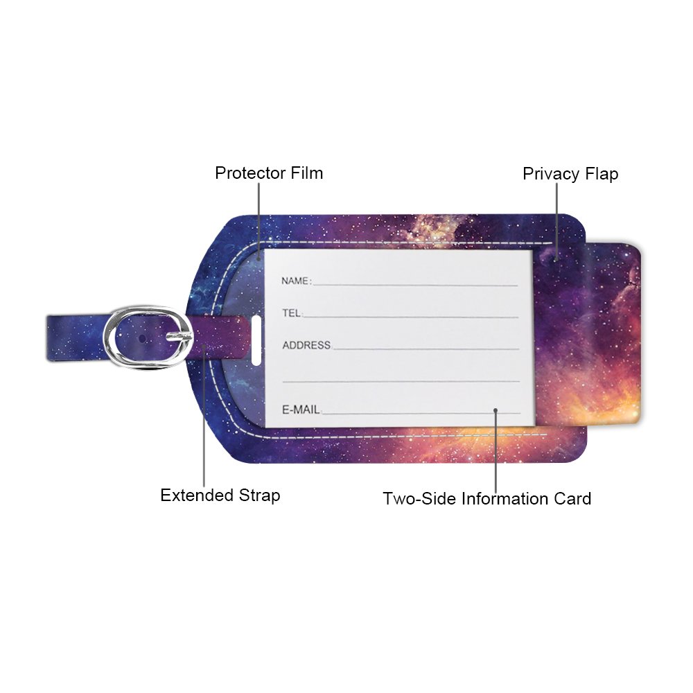 Foto 5 pulgar | Etiquetas De Equipaje Fintie Leather Con Nombre E Identificación Con Funda De Privacidad - Venta Internacional.