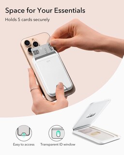 Foto 5 | Tarjetero Magsafe Wallet Esr Aura 5 Para Iphone 12 A 16, Color Blanco - Venta Internacional.