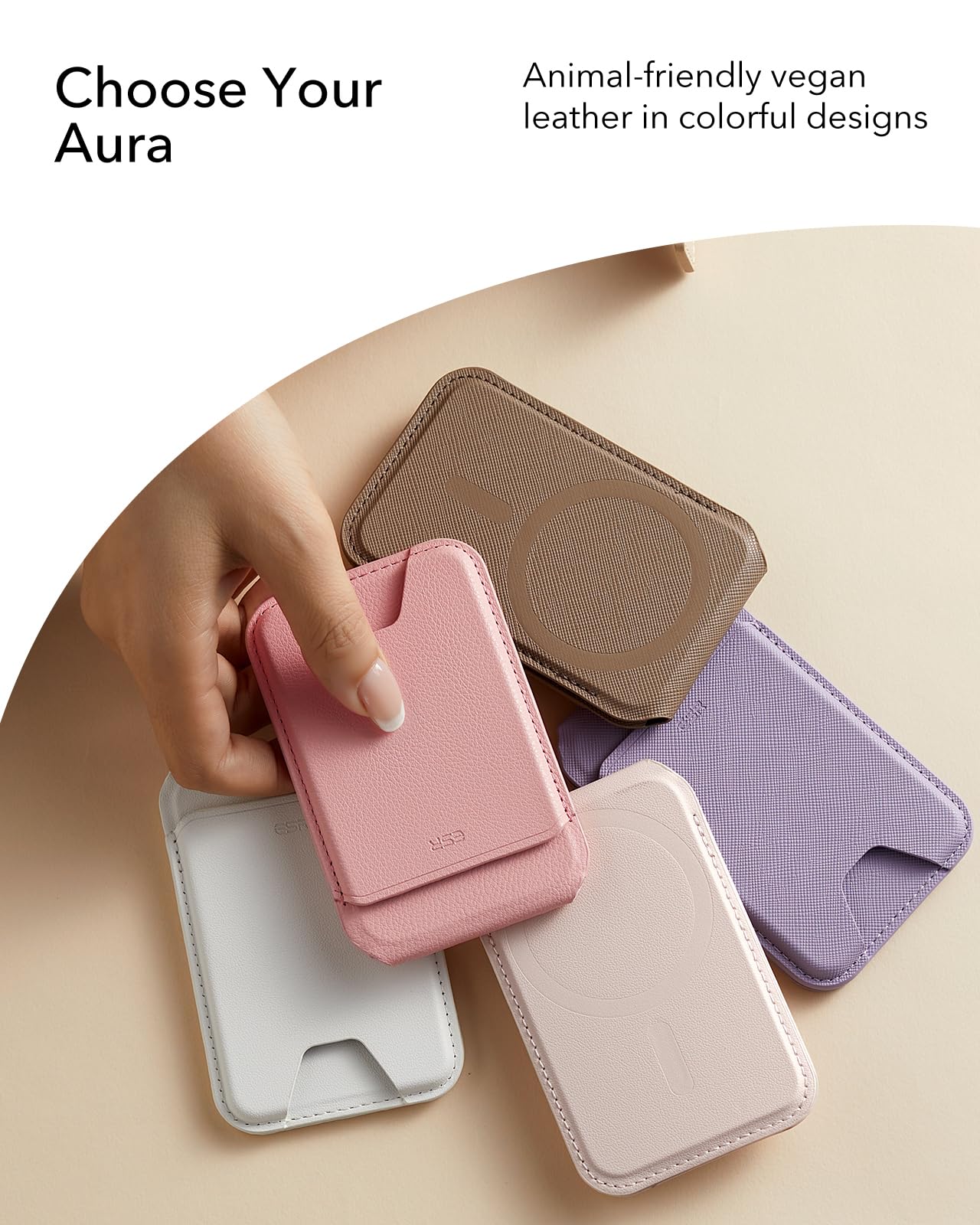 Foto 7 pulgar | Tarjetero Magsafe Wallet Esr Aura 5 Para Iphone 12 A 16, Color Blanco - Venta Internacional.