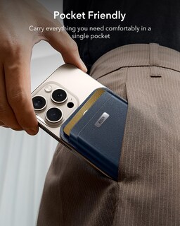 Foto 6 | Cartera Magsafe Esr Classic Geo Para Iphone 12/16, Color Azul Oscuro - Venta Internacional.