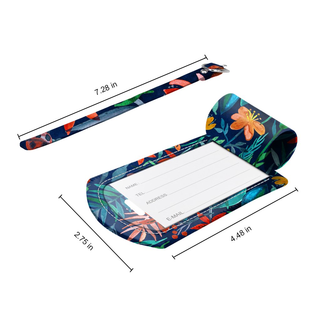 Foto 5 | Etiquetas De Equipaje Fintie Leather Con Nombre E Identificación Con Funda De Privacidad - Venta Internacional.
