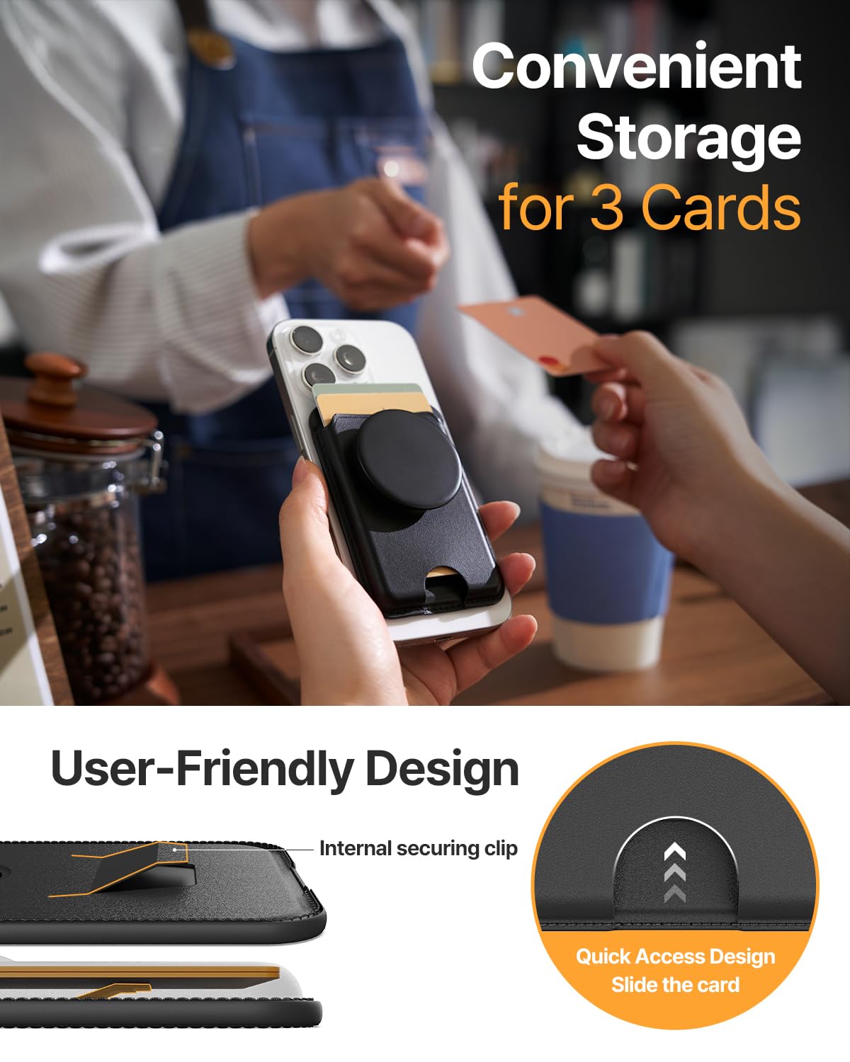 Foto 5 | Funda Y Funda Sinjimoru Para Iphone Magsafe, Color Negro - Venta Internacional.