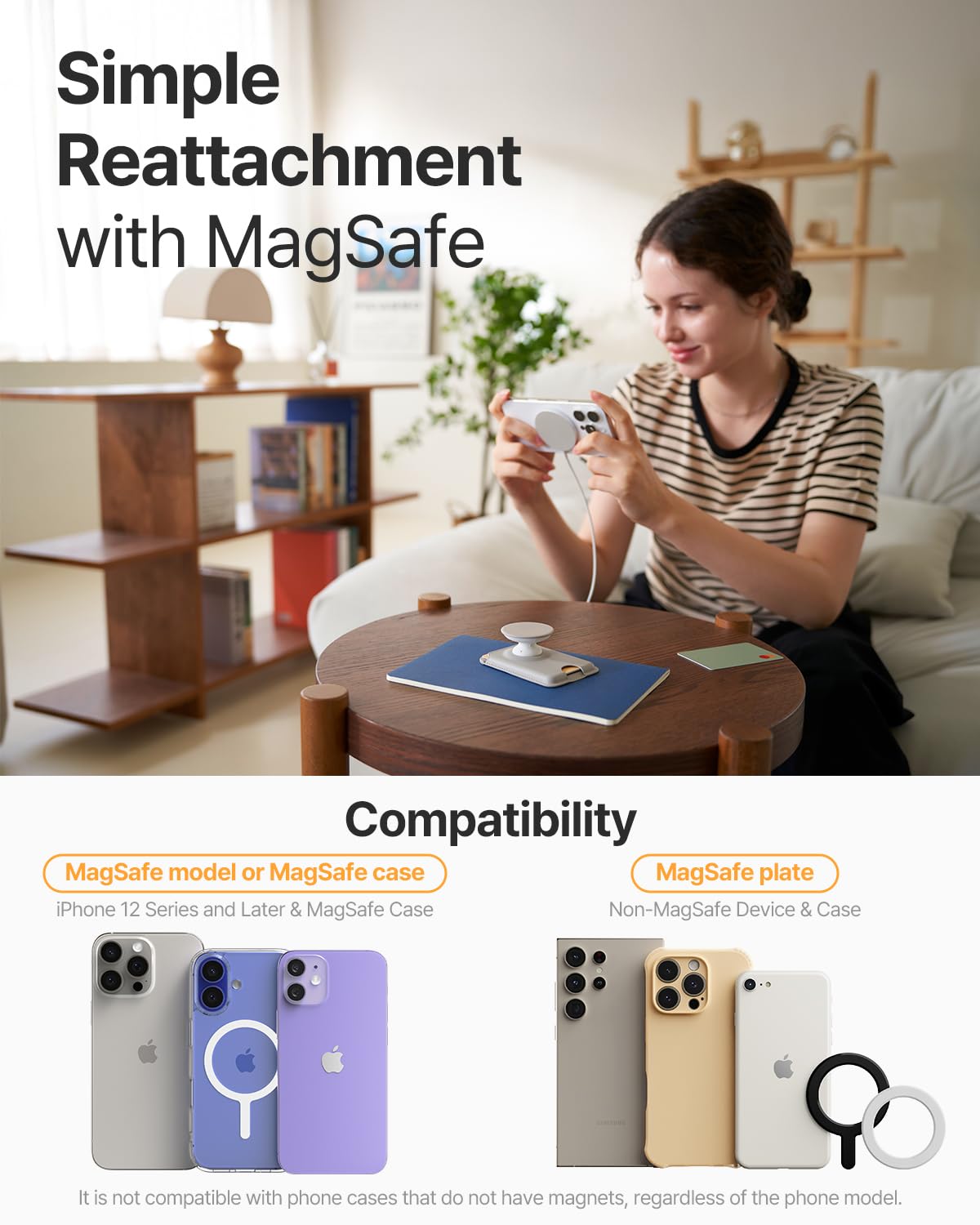 Foto 6 | Funda Y Funda Sinjimoru Para Iphone Magsafe, Color Negro - Venta Internacional.
