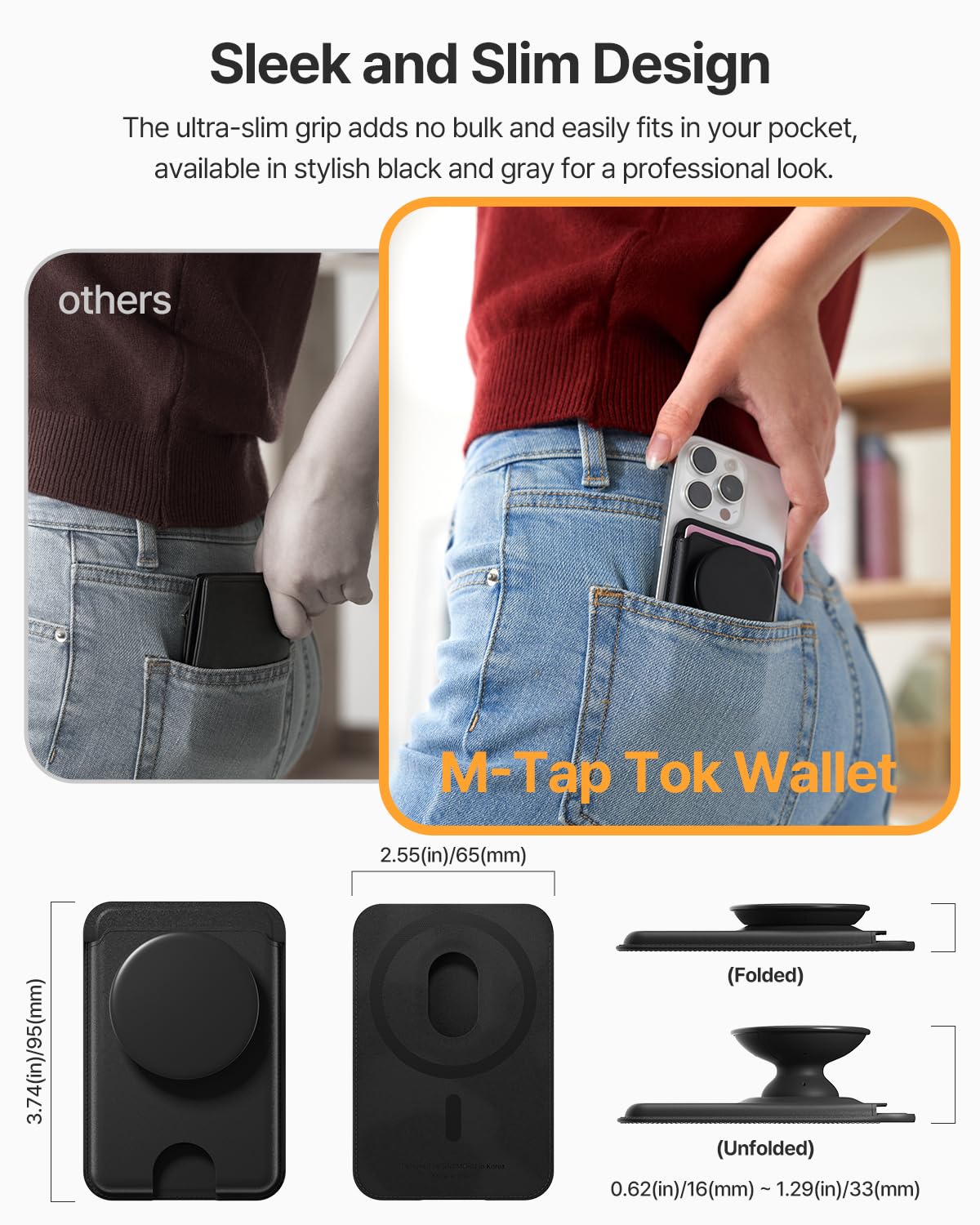 Foto 8 pulgar | Funda Y Funda Sinjimoru Para Iphone Magsafe, Color Negro - Venta Internacional.