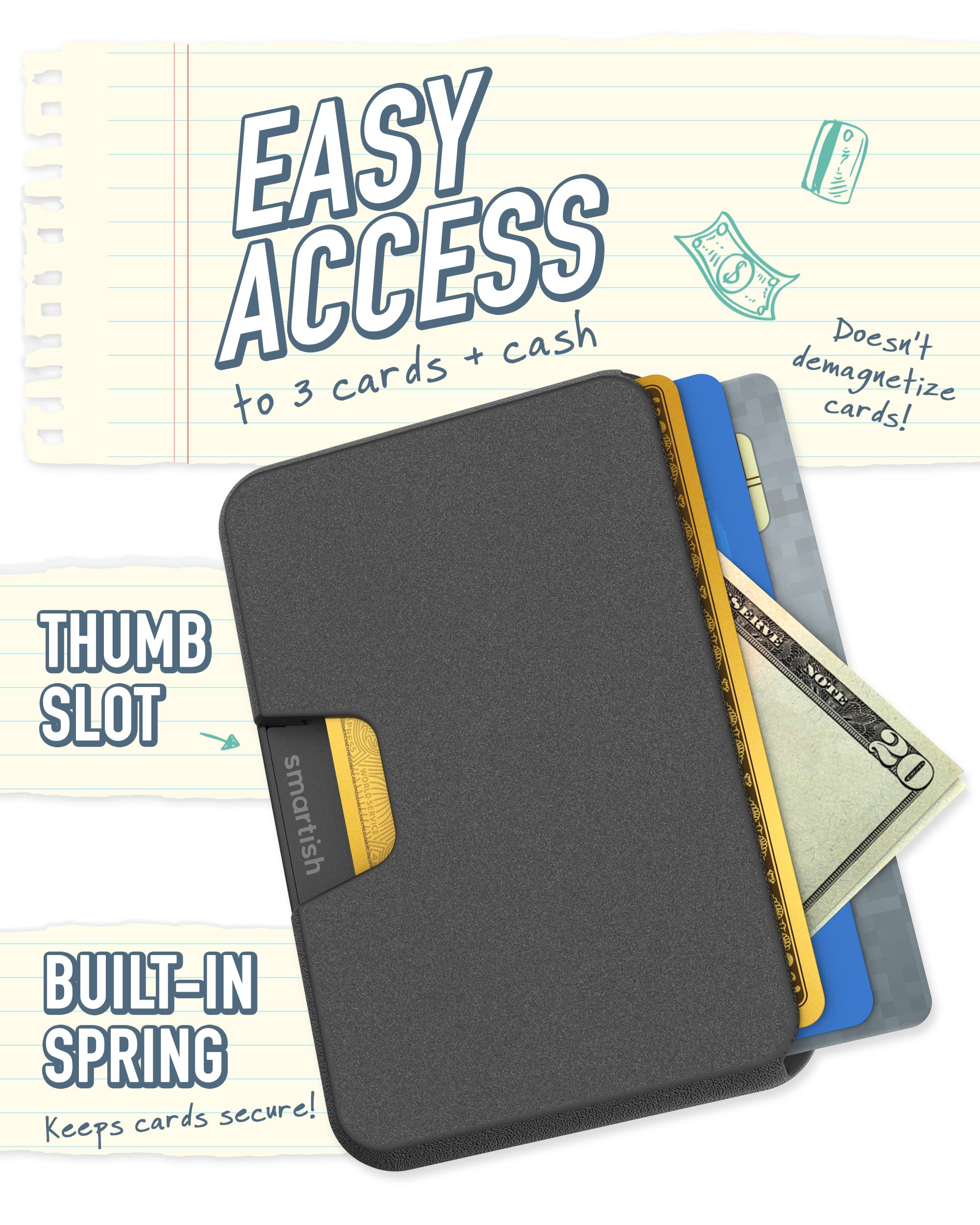 Foto 5 pulgar | Funda Smartish Side Hustle Para Iphones Magsafe, Color Negro - Venta Internacional.
