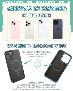 Foto 5 | Funda Smartish Side Hustle Para Iphones Magsafe, Color Negro - Venta Internacional.