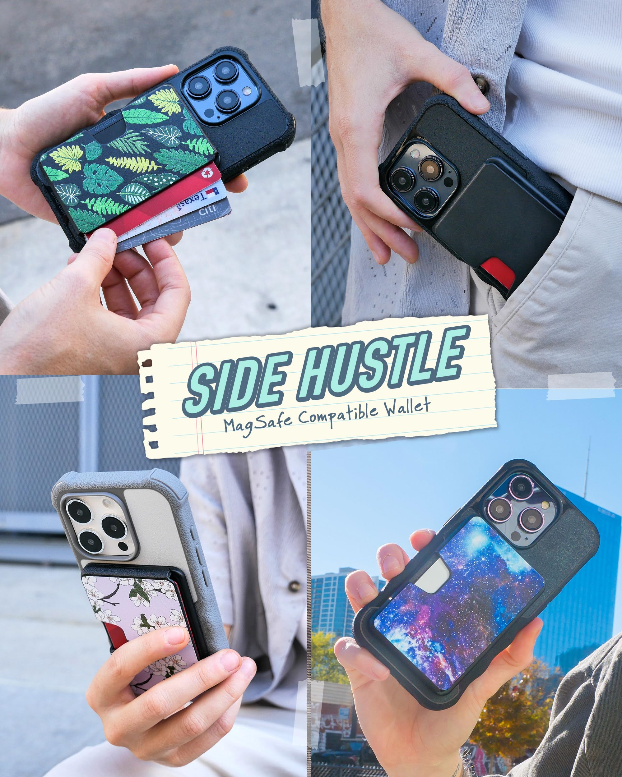 Foto 7 pulgar | Funda Smartish Side Hustle Para Iphones Magsafe, Color Negro - Venta Internacional.