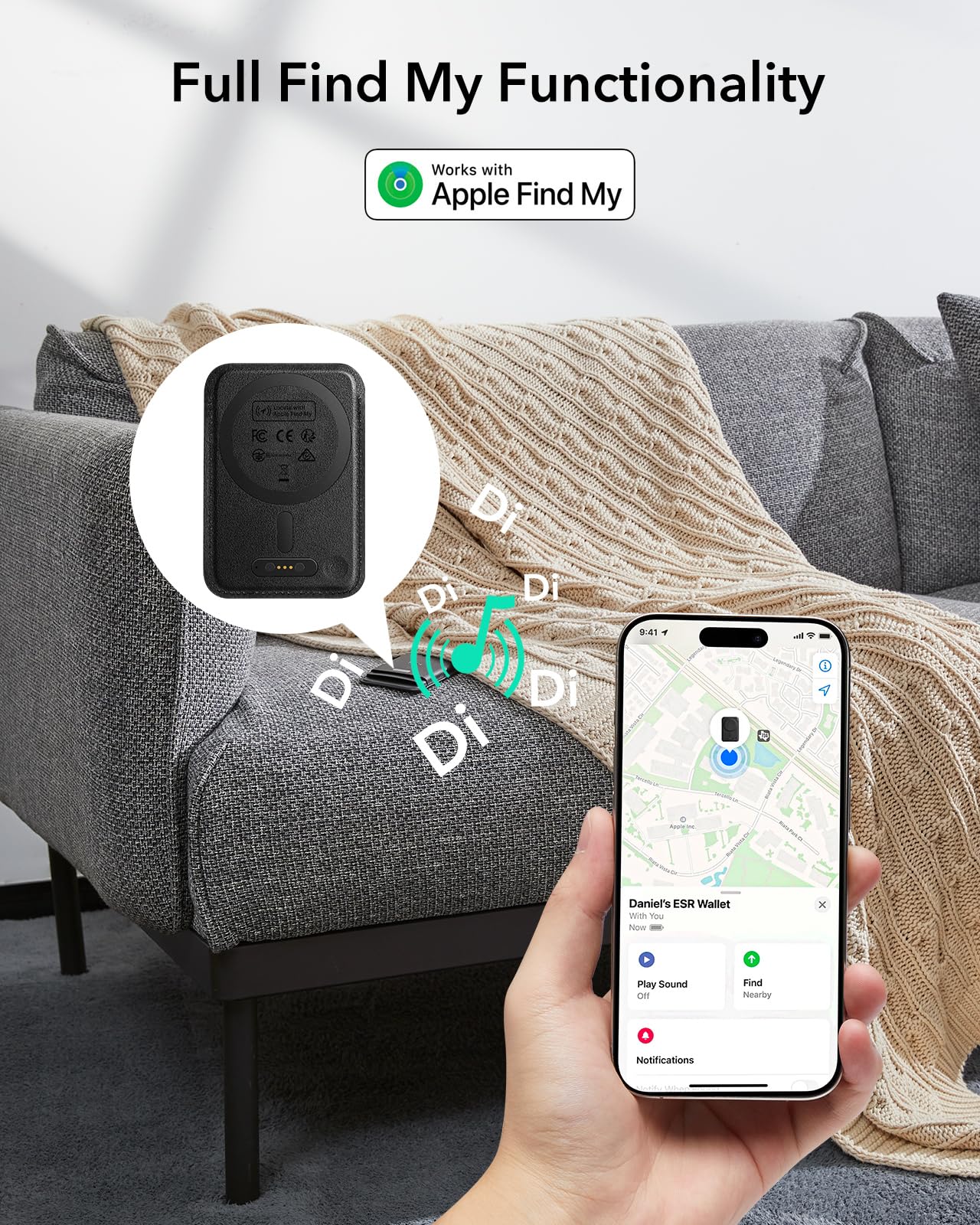 Foto 3 pulgar | Magsafe Wallet Esr Con Función Find My Para Iphone - Venta Internacional.