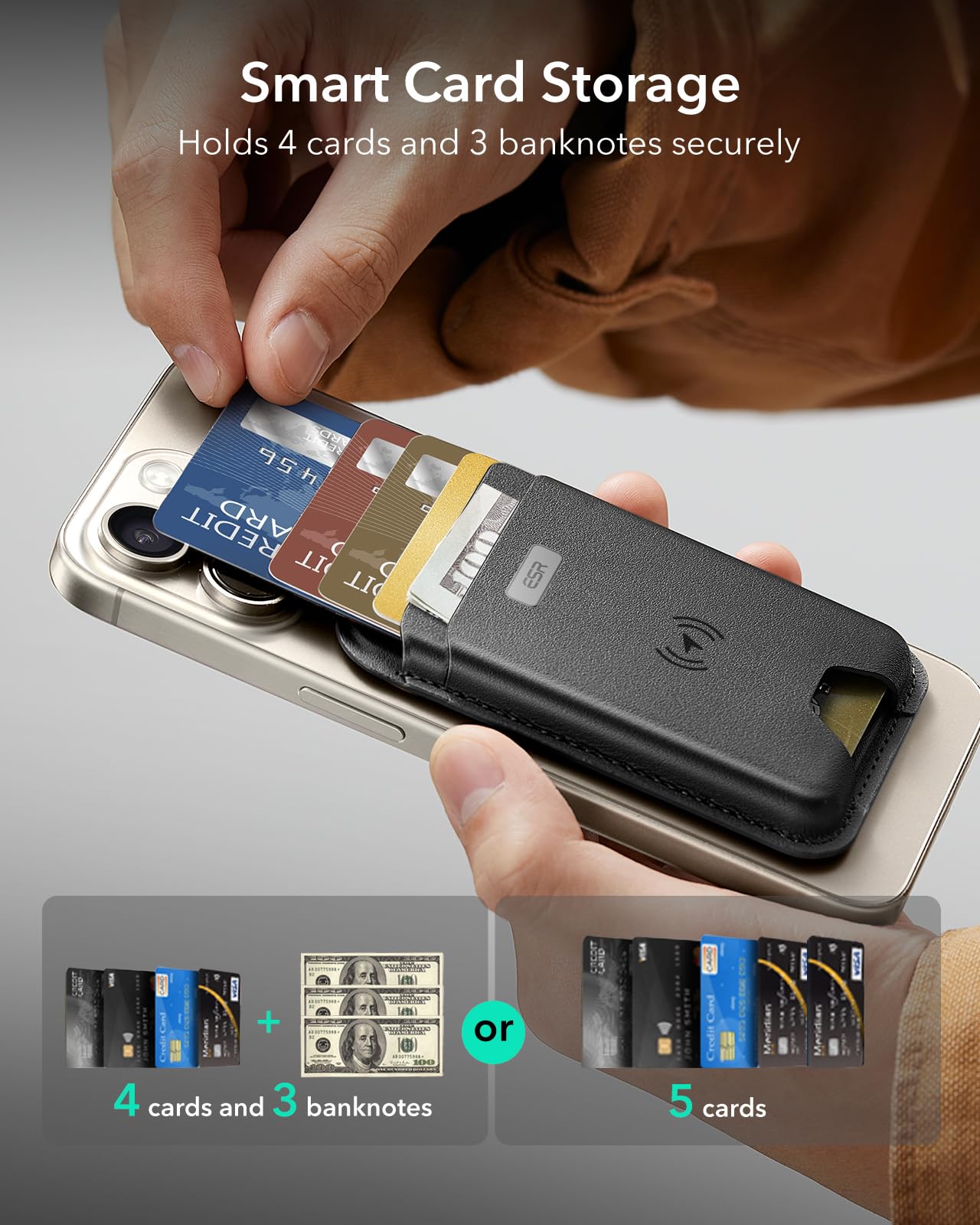Foto 4 pulgar | Magsafe Wallet Esr Con Función Find My Para Iphone - Venta Internacional.