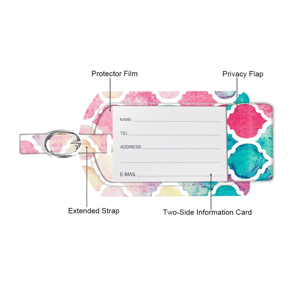 Foto 4 | Etiquetas De Equipaje Fintie Leather Con Nombre E Identificación Con Funda De Privacidad - Venta Internacional.