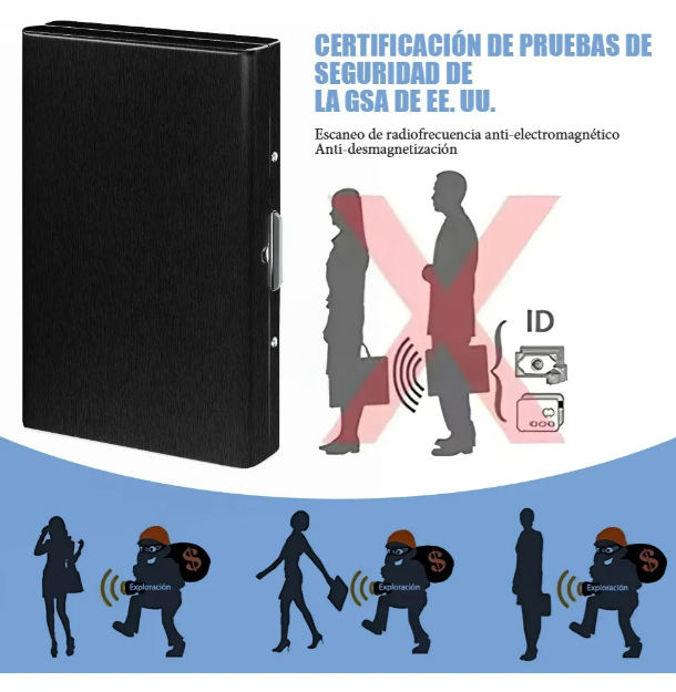 Foto 3 pulgar | Tarjetero Metálico Xtellar 2pcs - Cartera De Acero Inoxidable Elegante