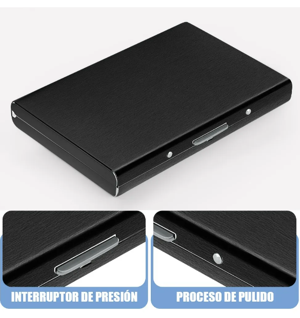 Foto 4 pulgar | Tarjetero Metálico Xtellar 2pcs - Cartera De Acero Inoxidable Elegante